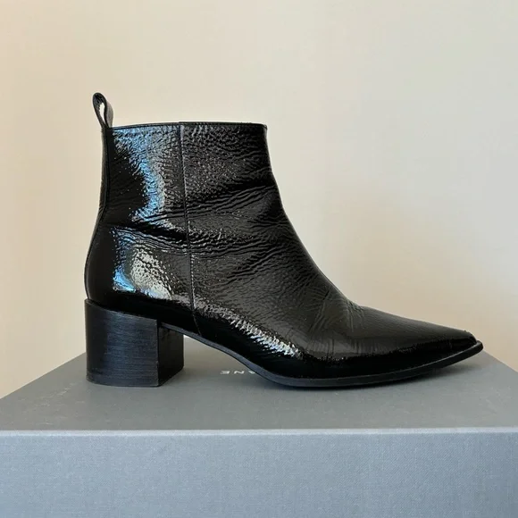 Everlane Boss Boot Black Patent - Picture 7 of 16